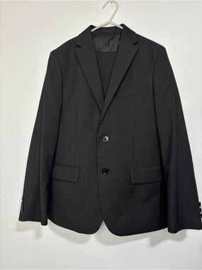 Collection by Michael Strahan Boys Black 2-Piece Suit Set Blazer & Pants 14R